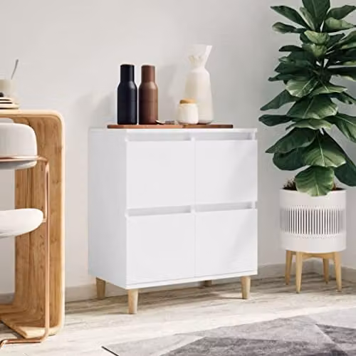vidaXL Scandinavian Sideboard in White, W/D/H: 60 x 35 x 70 cm – 2