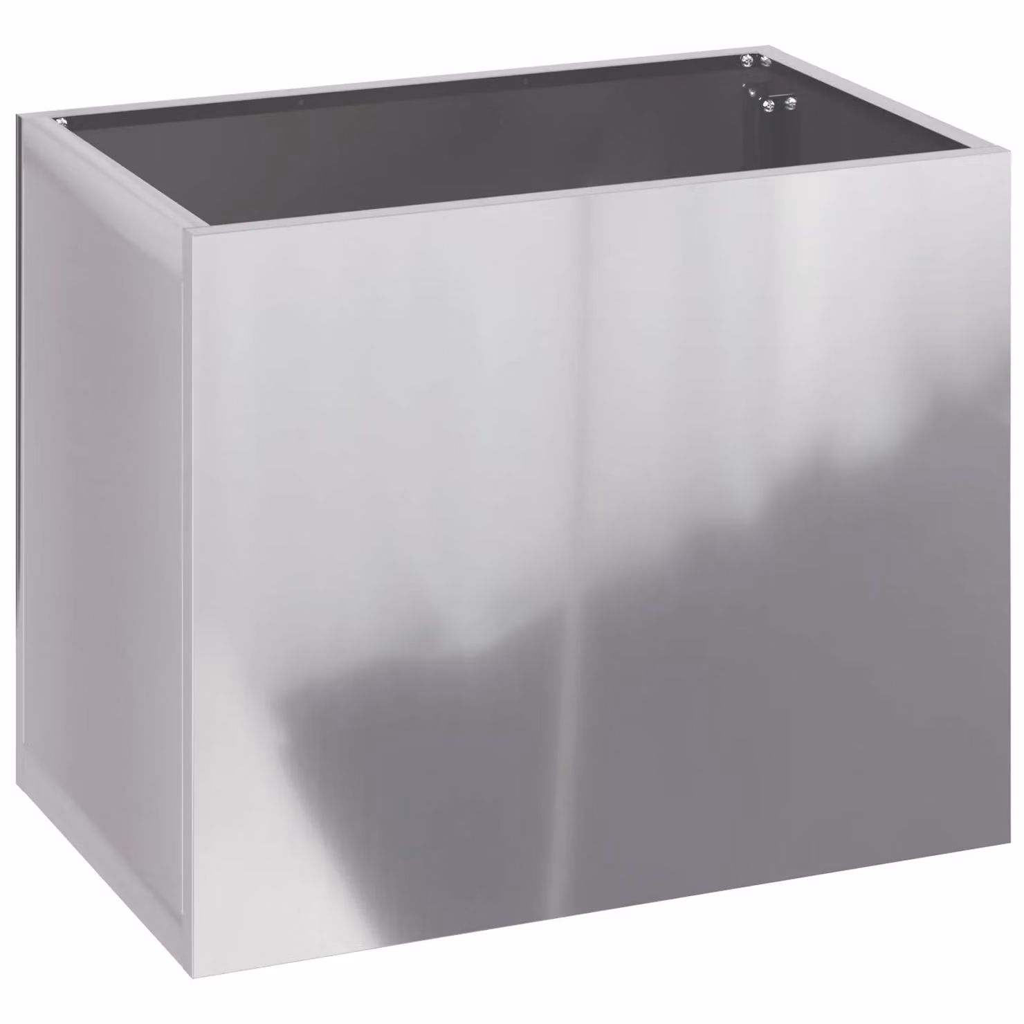 Berkfield Home Silver Galvanised Steel Garden Planter Tub W: 50 cm, D: 32 cm, H: 40 cm – 2