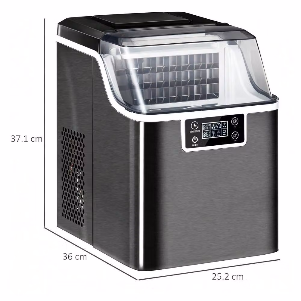 STILVORA Ice Maker with Digital LCD Display and Timer in Black – 4