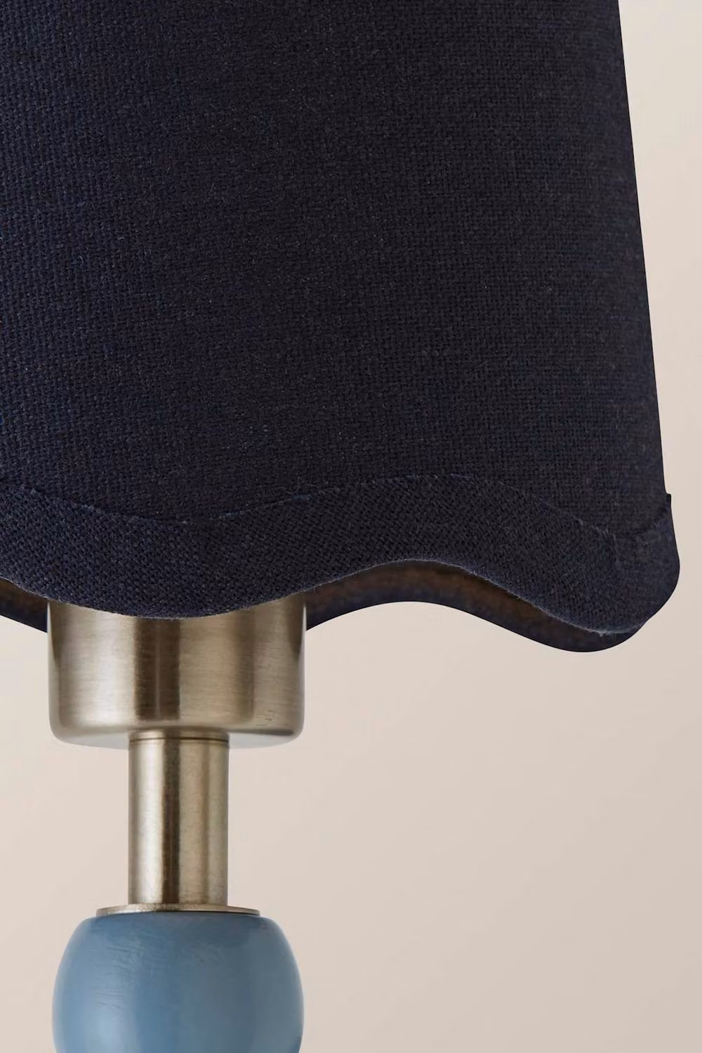 ValueLights Bobbins Blue Wall Light with Navy Fabric Shade and Bulb – 3