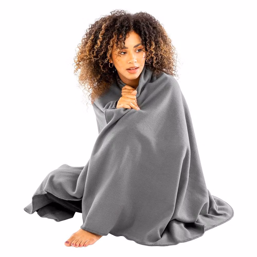 Result Recycled Polartherm Fleece Blanket in Grey, W/D: 175 x 140 cm – 2