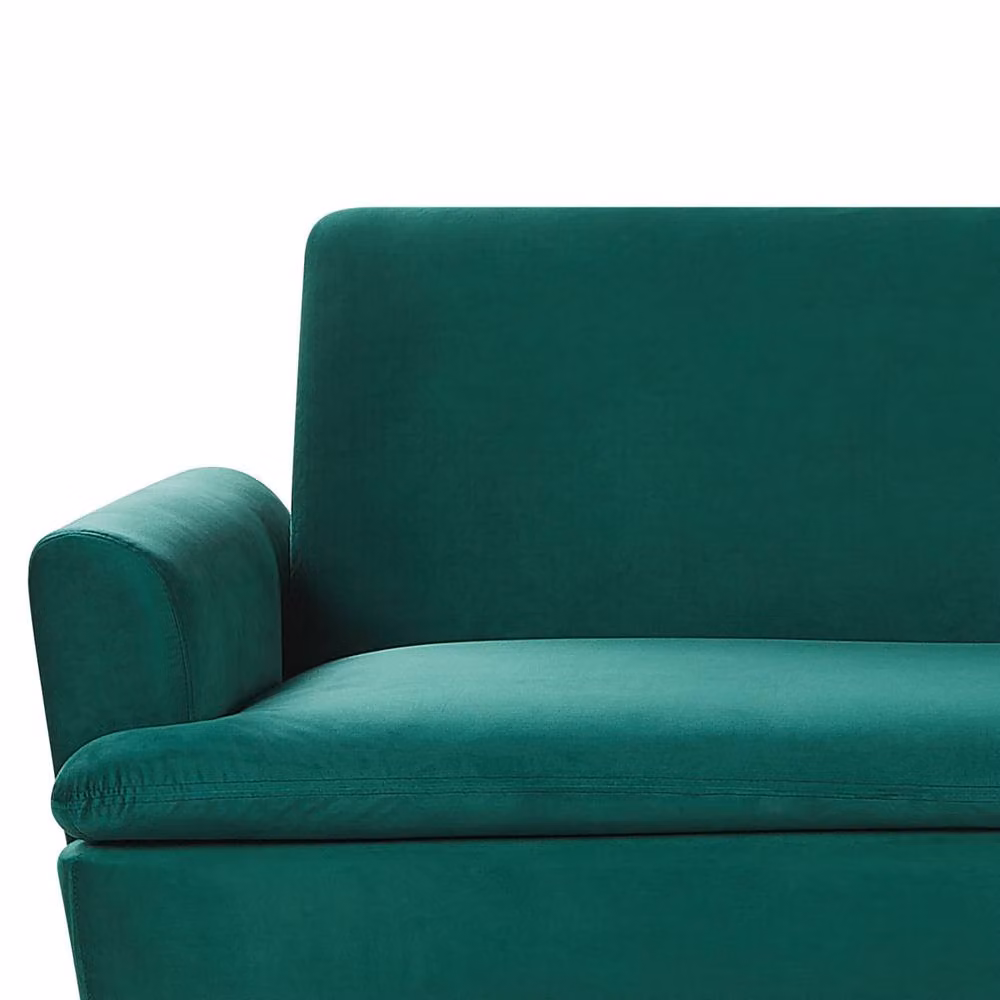 Wyld and Coco 3 Seater Velvet Sofa Bed in Dark Green with Click Clack Mechanism – 4