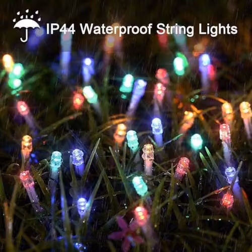 Shatchi 100 LED Multicolour Fairy String Lights, 10m, Waterproof with Timer and Mains Power Supply – 2