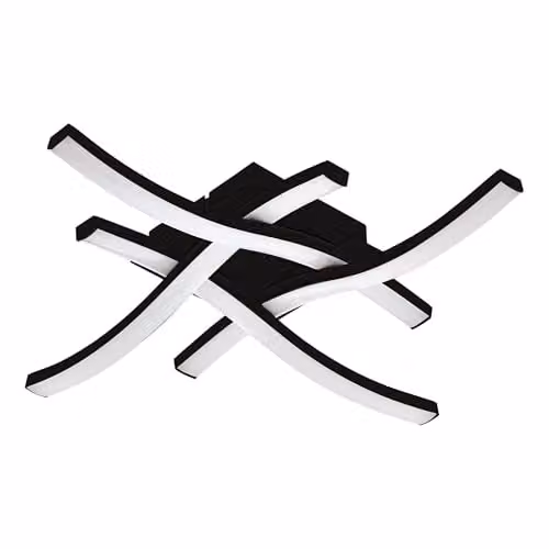 Eglo Cabezas-E LED Ceiling Light, Black Metal and Plastic, Warm White 3000K