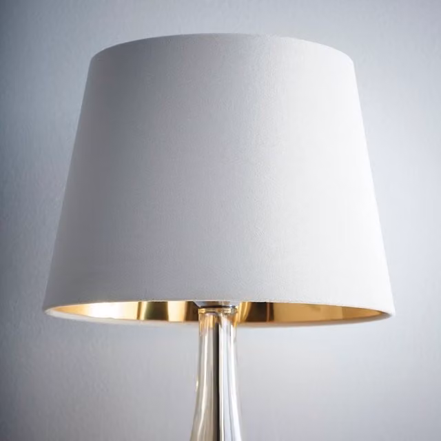 K LIVING Velvet Cone Lampshade for Ceiling and Table Lamps, Diameter: 25.4 cm