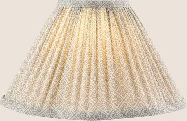 Laura Ashley Longcroft Classic Pleated Fabric Cone Lamp Shade in Beige