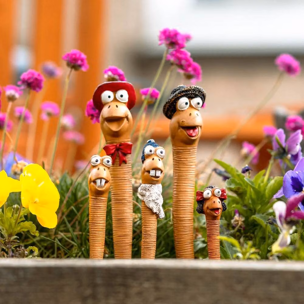 Marco Paul 5-Piece Multicolour Garden Worm Ornaments – 3