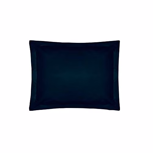 Belledorm Navy Blue Egyptian Cotton Percale Oxford Pillowcase, 200 Thread Count – 1