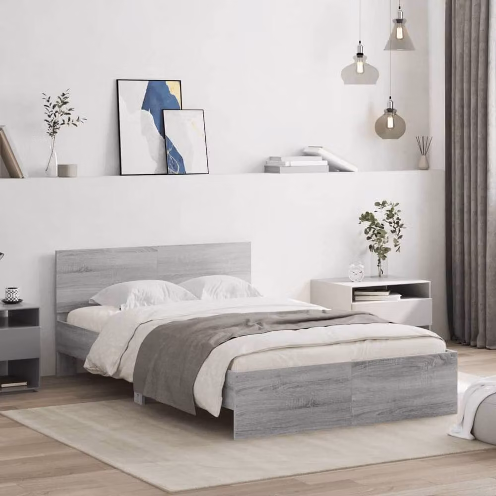 Berkfield Home Durable Bed Frame with Lift Up Base, Grey, W/D/H: 120 x 200 cm – 2