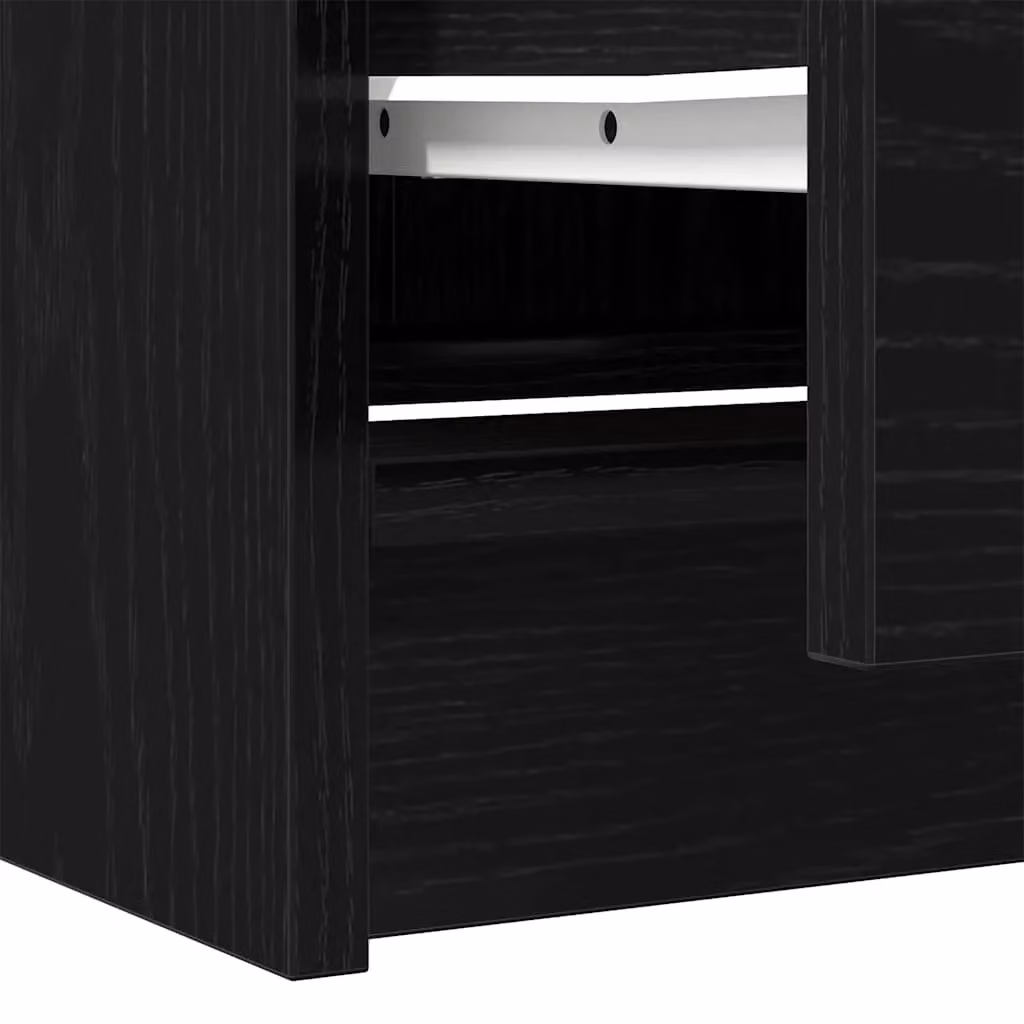 Berkfield Home Modern Black Matt TV Cabinet in MDF, W/D/H: 40 x 35 x 54 cm – 7