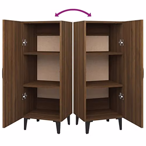 vidaXL Modern Sideboard in Brown Oak, W/D/H: 34.5 x 34.0 x 90.0 cm – 4