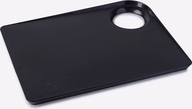 Zeal Straight to Pan Rectangular Chopping Board in Black, W: 39 cm, D: 29 cm, H: 2.5 cm