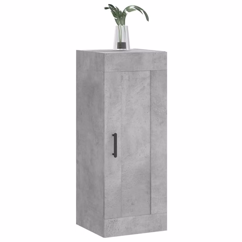 Berkfield Home Wall Mounted Cabinet in Concrete Grey, W/D/H: 34.5 x 34 x 90 cm – 2