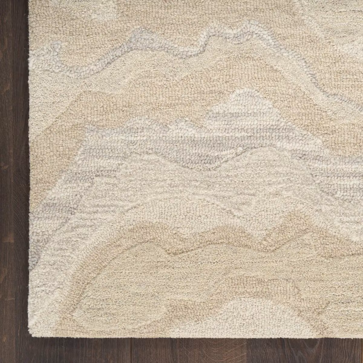 The Rug Shop UK Beige Handmade Wool and Cotton Modern Abstract Area Rug W: 250 cm, D: 350 cm – 2
