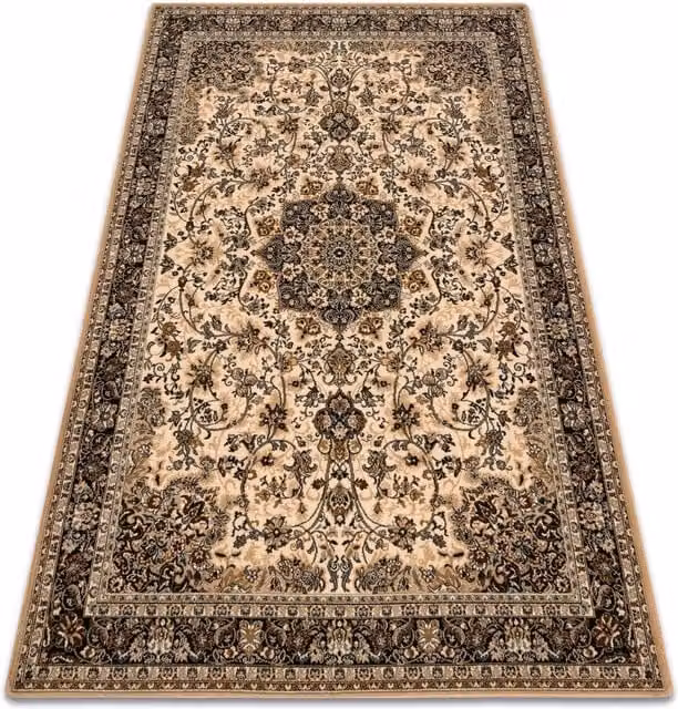 RugsX Polonia Wool Vintage Rug in Brown, W: 66 cm, L: 100 cm