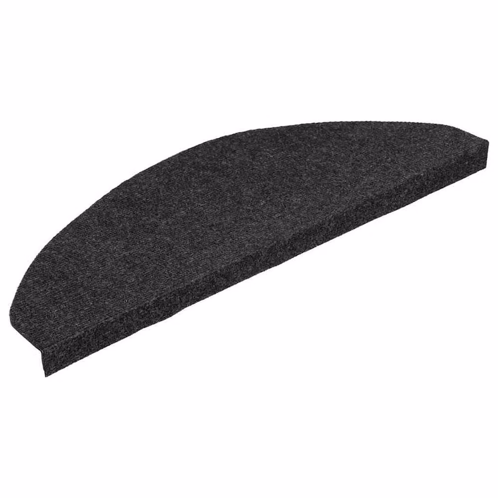 Berkfield Home Self-adhesive Non-slip Stair Mats, Black, 15 Pieces, W/D/H: 65 x 22.5 x 3.5 cm – 3