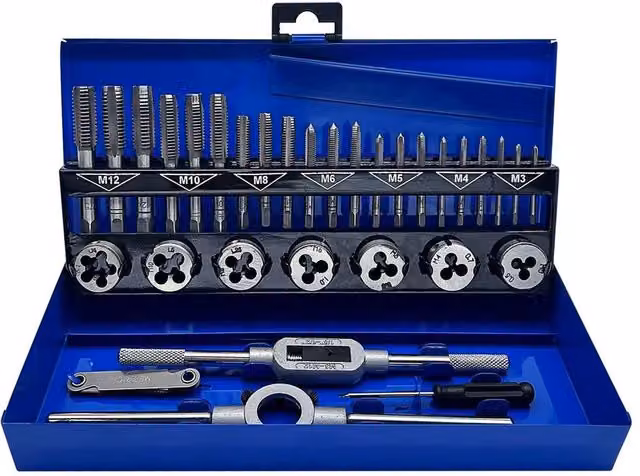Havendro 32-Piece Metric M3-M12 Tap and Die Set in Blue – 1