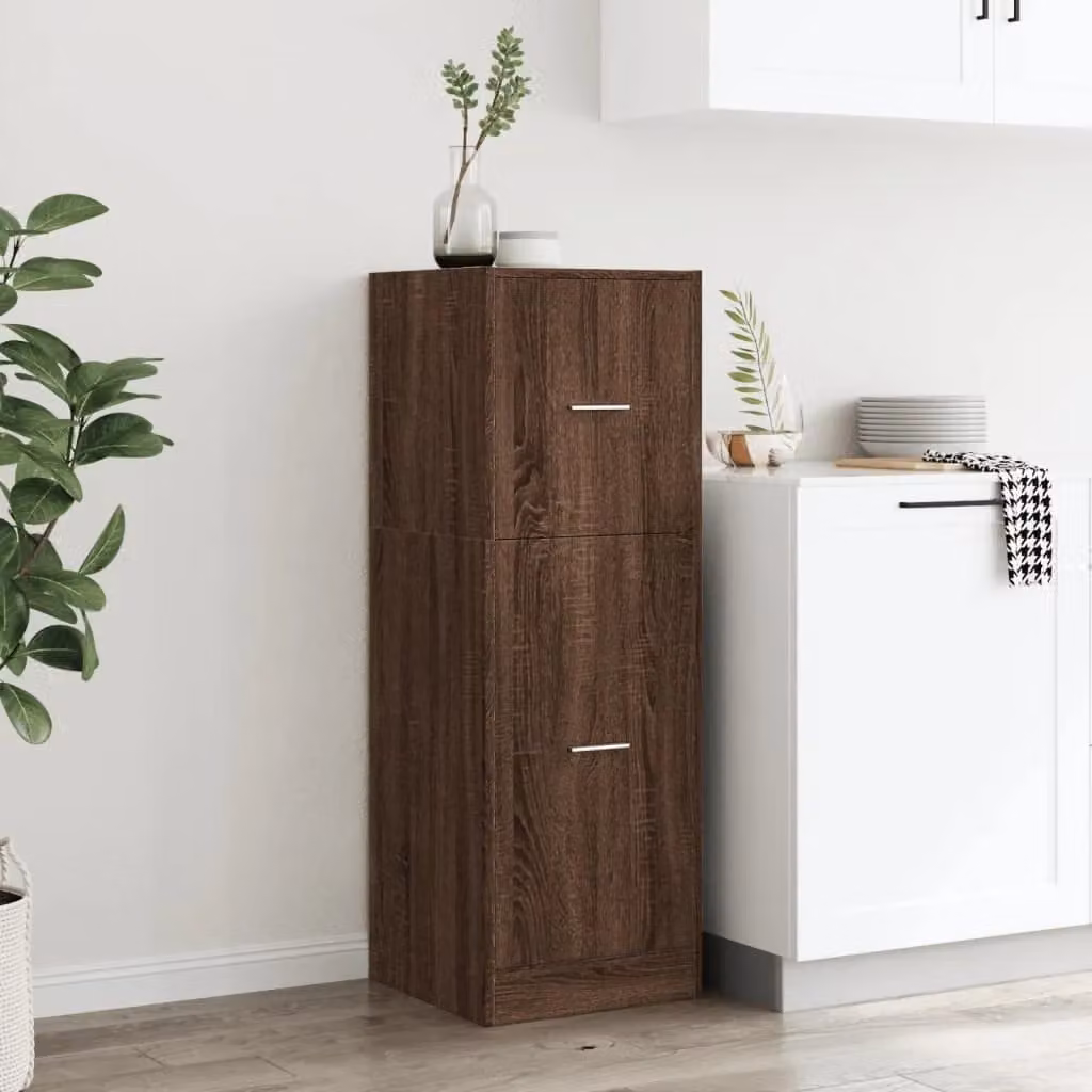 Berkfield Home Apothecary Cabinet in Brown Oak, W/D/H: 40 x 41 x 118 cm – 3