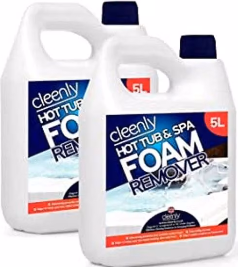 cleenly Hot Tub and Spa Foam Remover Liquid for Water Clarification, 10 l