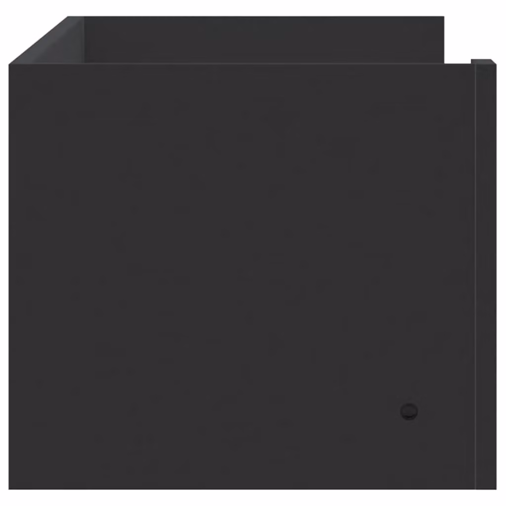 Berkfield Home Black Wall Mounted Cube Shelf with Hanging Rod and Back Panel, W: 100 cm, D: 30.5 cm, H: 30.5 cm – 4