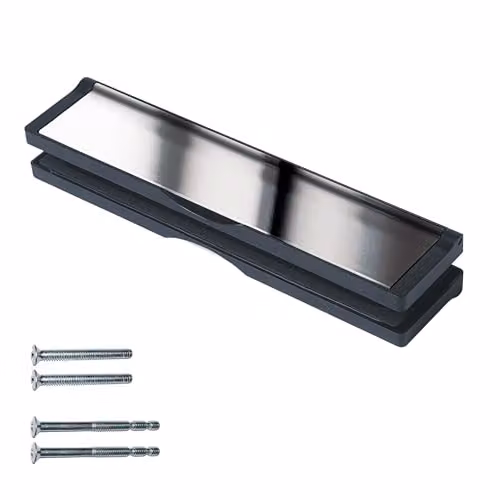 Keypak 12 inch Adjustable Built-in Letter Box with Anti-Snap Flap and Draught Excluder in Chrome
