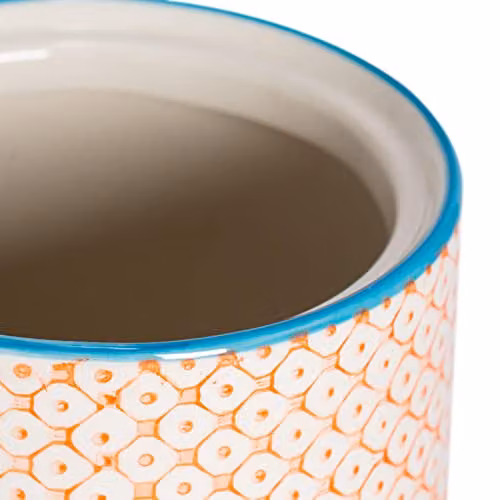 Nicola Spring Floral Patterned Airtight Ceramic Kitchen Canister, 1 l, Blue or Orange – 2
