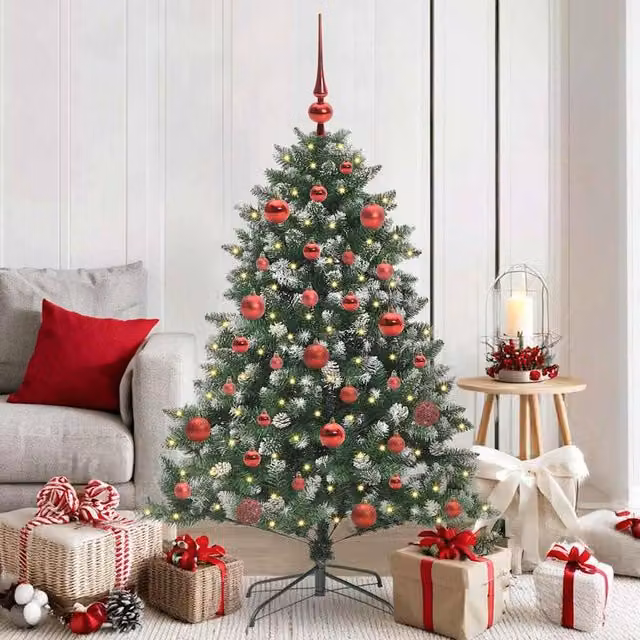 Berkfield Home Green Artificial Christmas Tree with Stand, W/D/H: 105 x 105 x 150 cm – 1