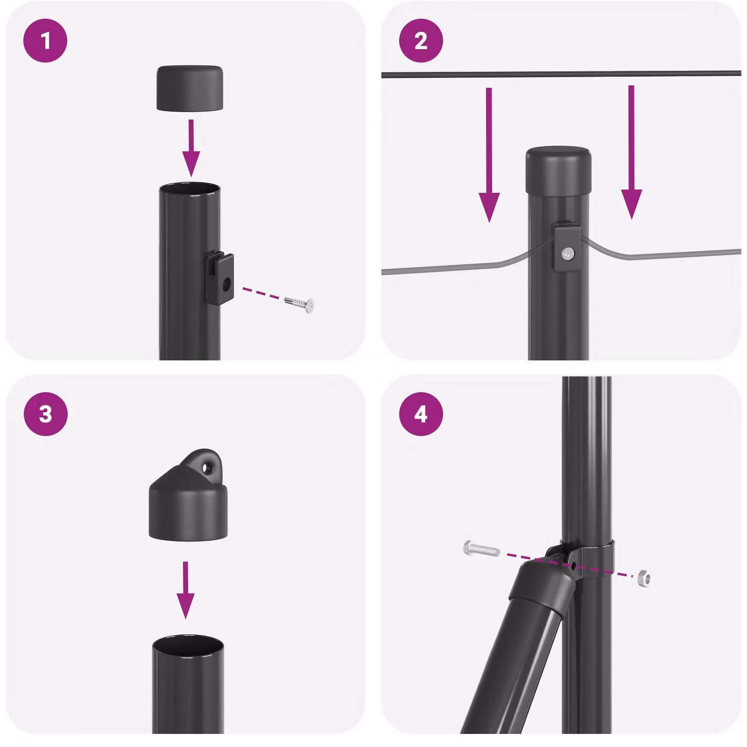 Berkfield Home Grey Steel Welded Wire Fence with 13 Spike Posts, 0.8 x 100 m – 7