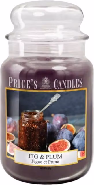 Price's Candles Fig and Plum Scented Jar Candle, Large, Purple