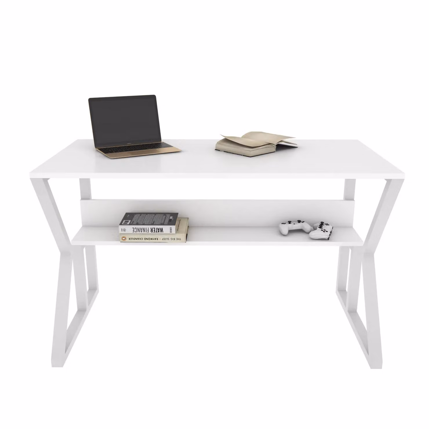 Decorotika Wake Modern Computer Desk in White – 2