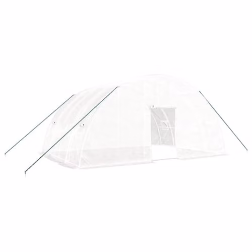 vidaXL Greenhouse with Steel Frame, White, W/D/H: 6 x 4 x 2.85 m