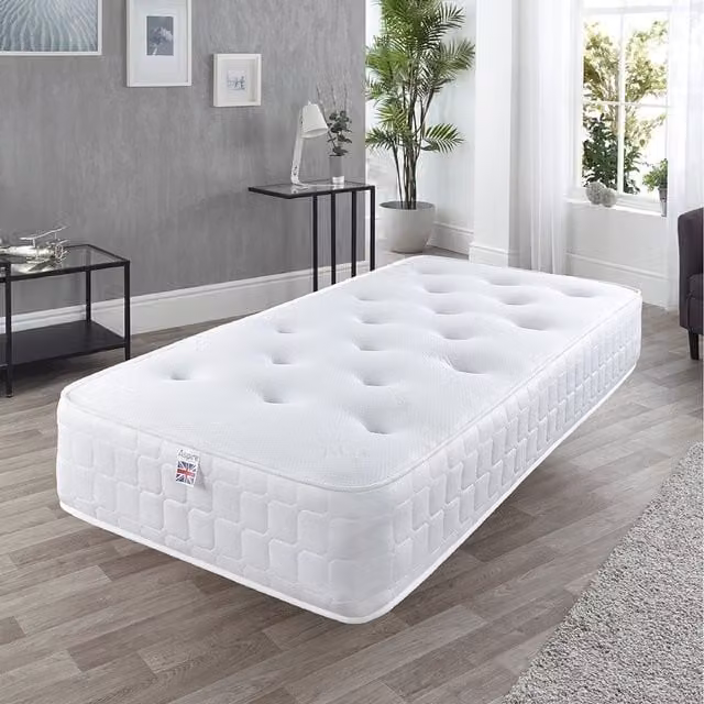 Aspire Cool Touch Classic Bonnell Spring Mattress in White, Small Single