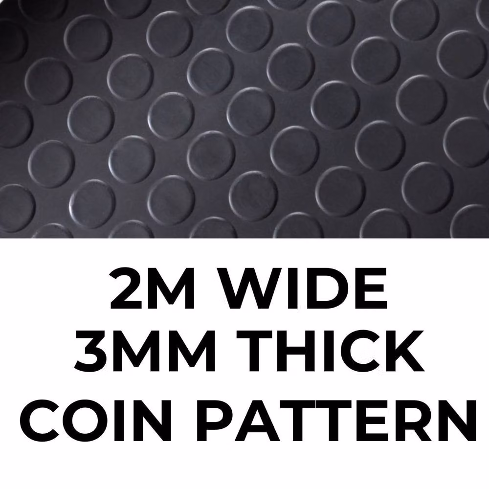 Ark Mat Geometric Rubber Flooring Matting in Black – 5