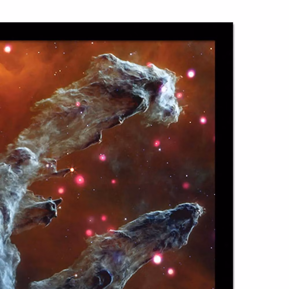 NASA Pillars Of Creation Framed Paper Poster in Brown and Multicolour – 2