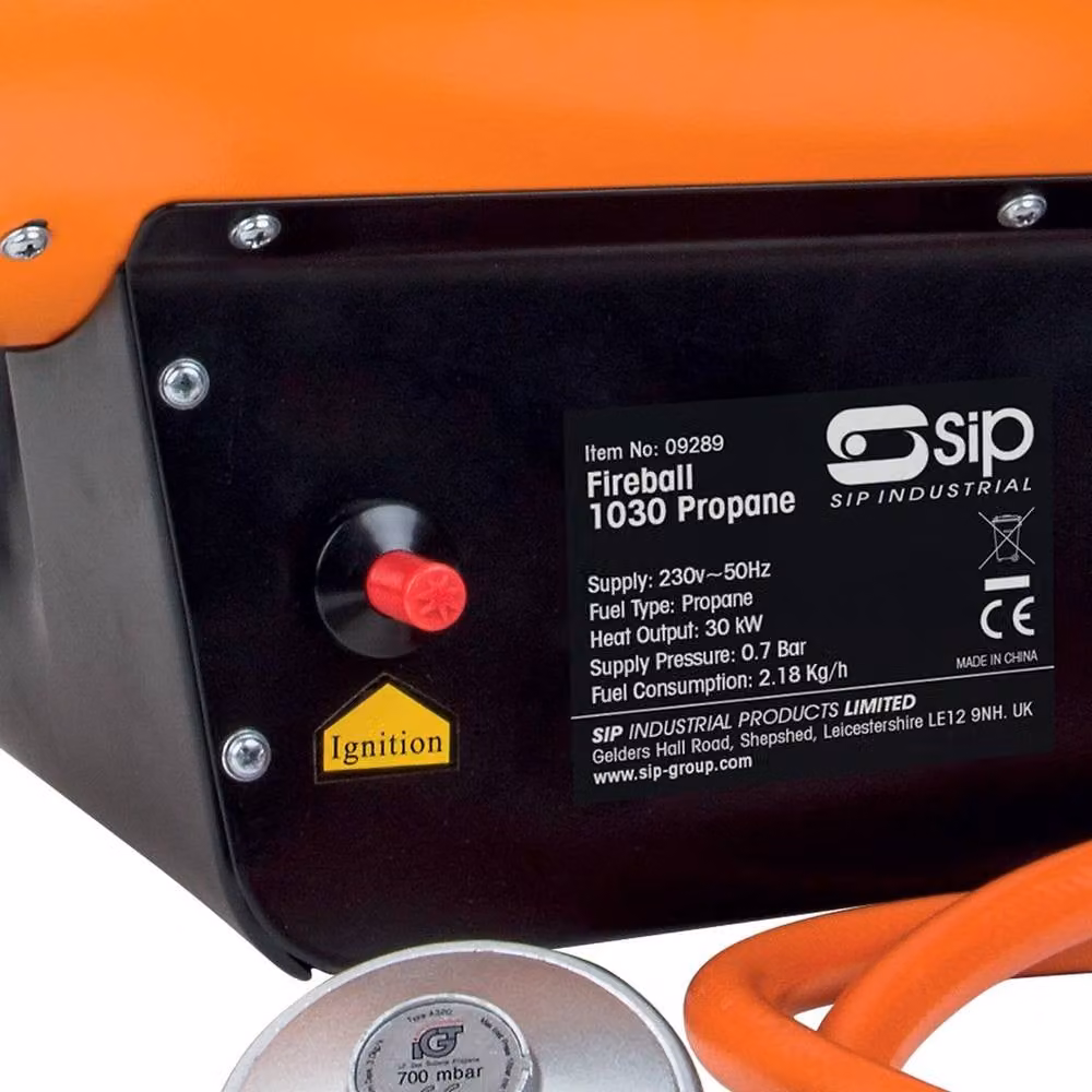 SIP FIREBALL 1030 Propane Space Heater in Silver, Orange and Multicolour – 2