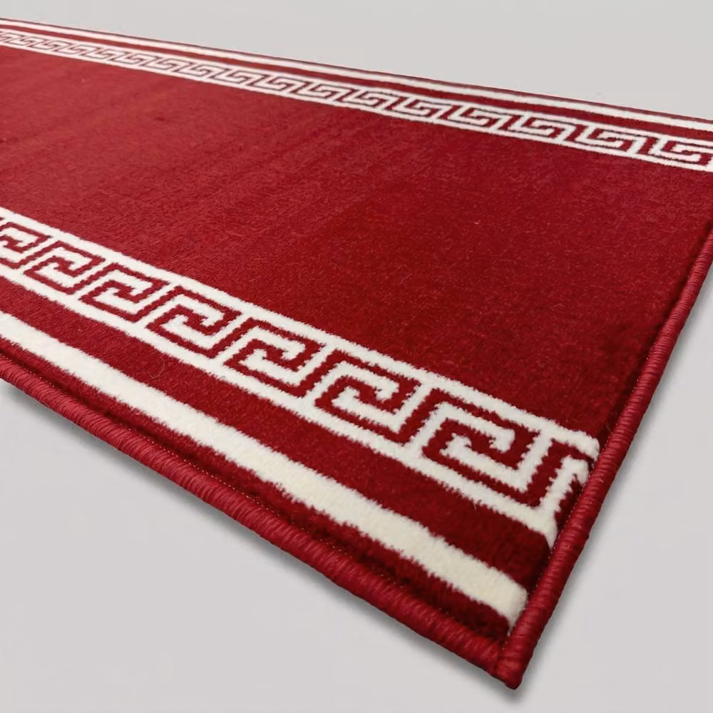 runrug Key Red Hallway Runner Rug, Stain-Resistant and UV-Resistant Polypropylene Carpet, W: 100 cm, L: 300 cm – 6