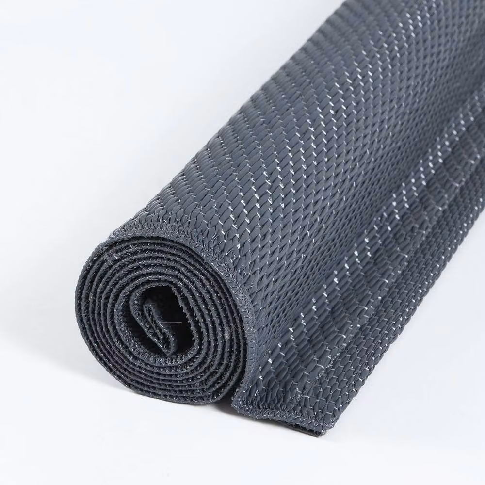 THE RUGS Solid Urban 1000 Reversible Weatherproof Outdoor Rug in Anthracite Dark Grey, W: 240 cm, D: 340 cm – 3