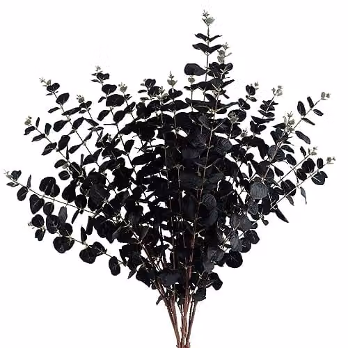 Black Leaf Design Artificial Textile Flowers – 1