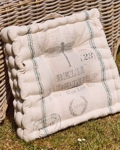Dibor Set of 2 Belle Jardinere Green Summer Outdoor Garden Box Cushions in Grey, W/D/H: 40 x 40 x 40 cm – 1