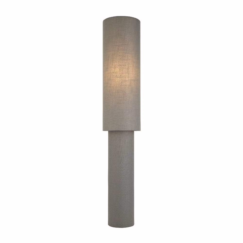 Pagazzi Design Buxton Grey Column Floor Lamp with Fabric Shade – 4