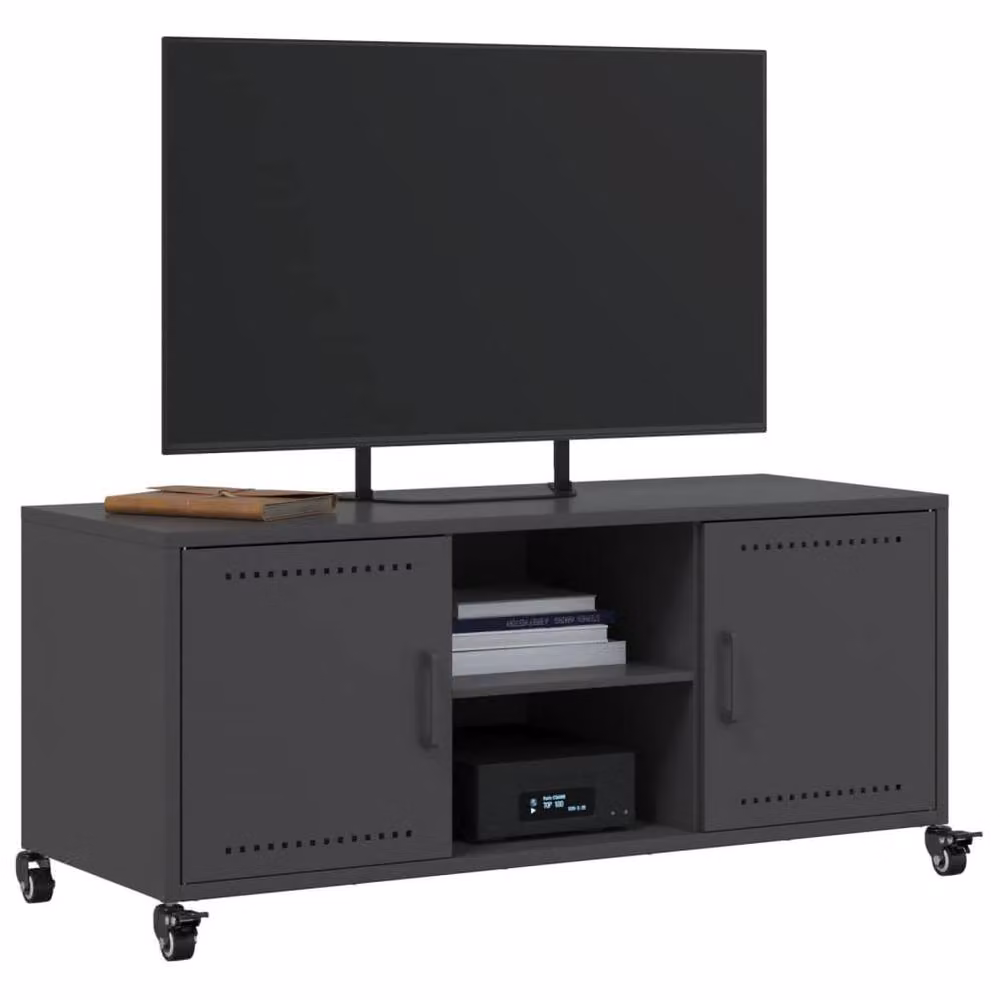 Berkfield Home Industrial Black Metal TV Cabinet W/D/H: 100.5 x 39 x 43.5 cm – 4