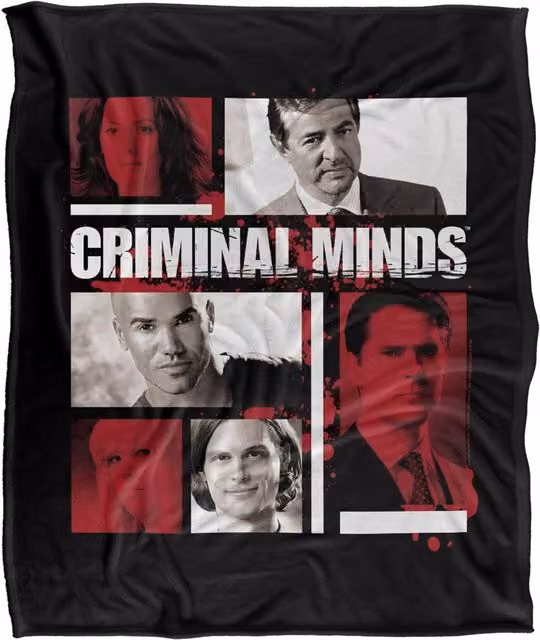 LOGOVISION Criminal Minds Character Boxes Silky Touch Super Soft Fleece Throw Blanket, White, W/D/H: 152 x 127 cm – 6
