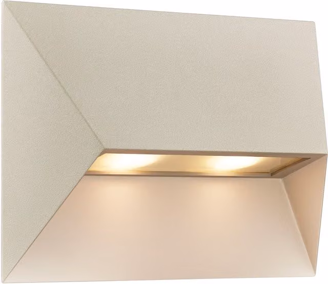 Nordlux Pontio Outdoor Wall Light in Beige Aluminium with GU10 Socket, IP54 Rated