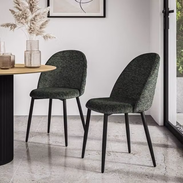 More4Homes Raye Velvet Upholstered Dining Chairs Set of 8 in Green – 1