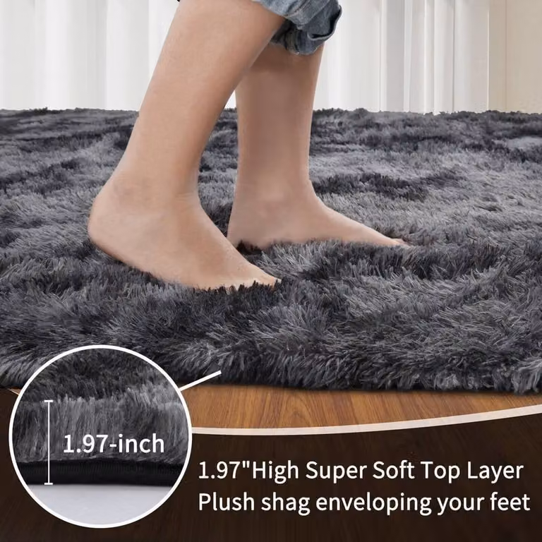 FORGEVIO Dark Grey Rectangular Hall Runner Rug, W: 60 cm, L: 220 cm