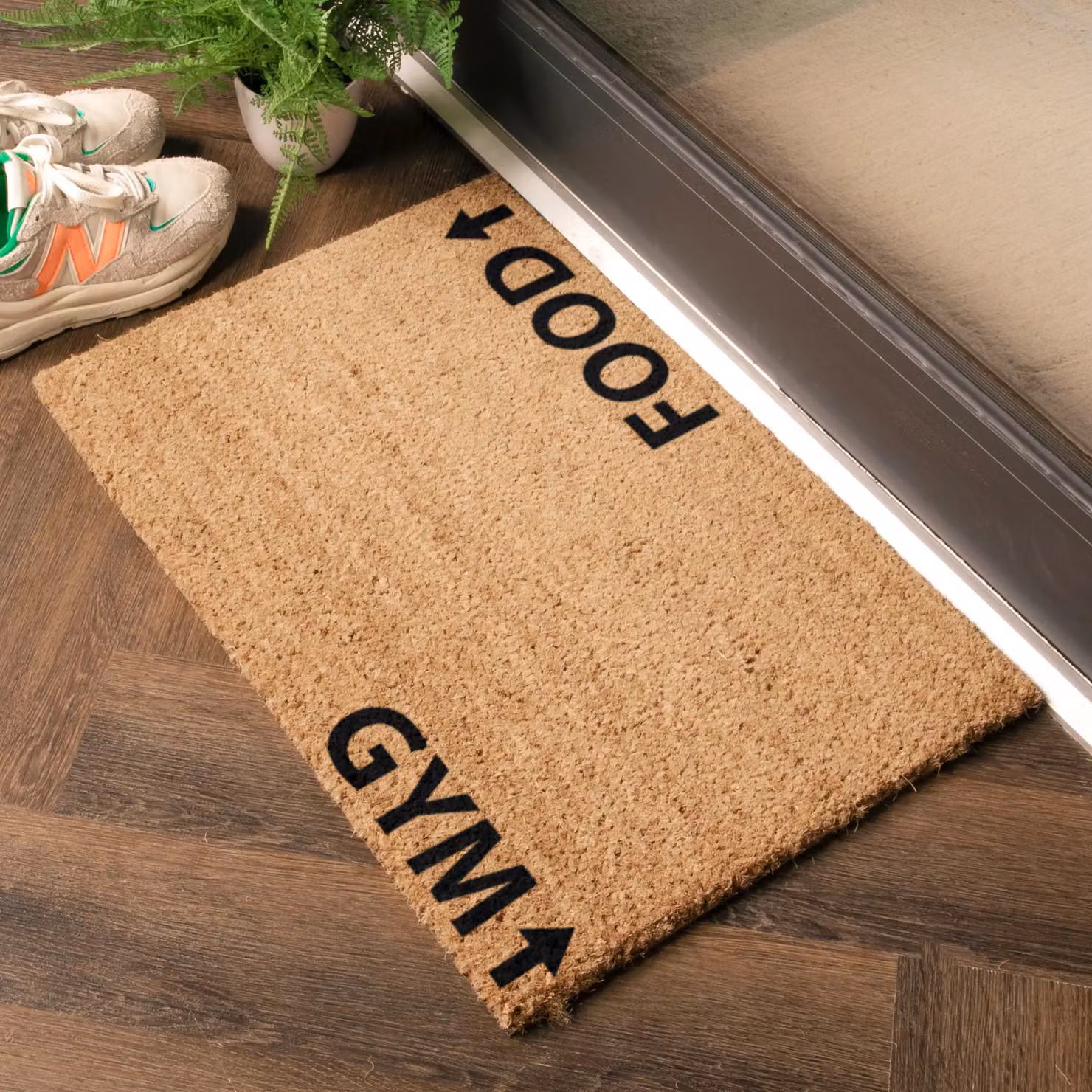 Artsy Mats Gym Addict Doormat in Black and Brown, W/D/H: 60 x 40 cm – 2