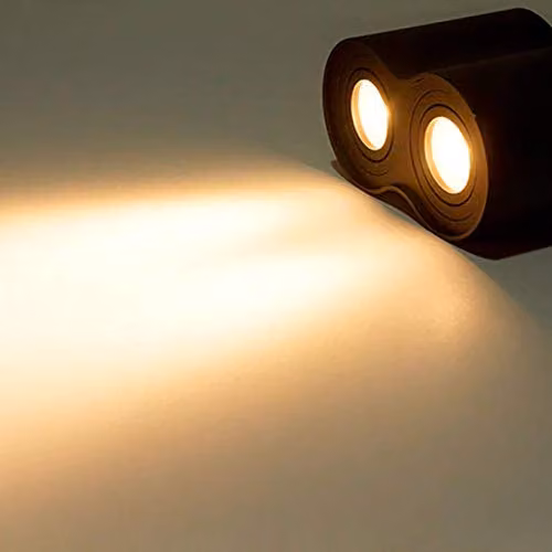 CGC Lighting Modern Black Cylinder Surface Mount Ceiling Spotlight, Adjustable GU10 Downlight – 4