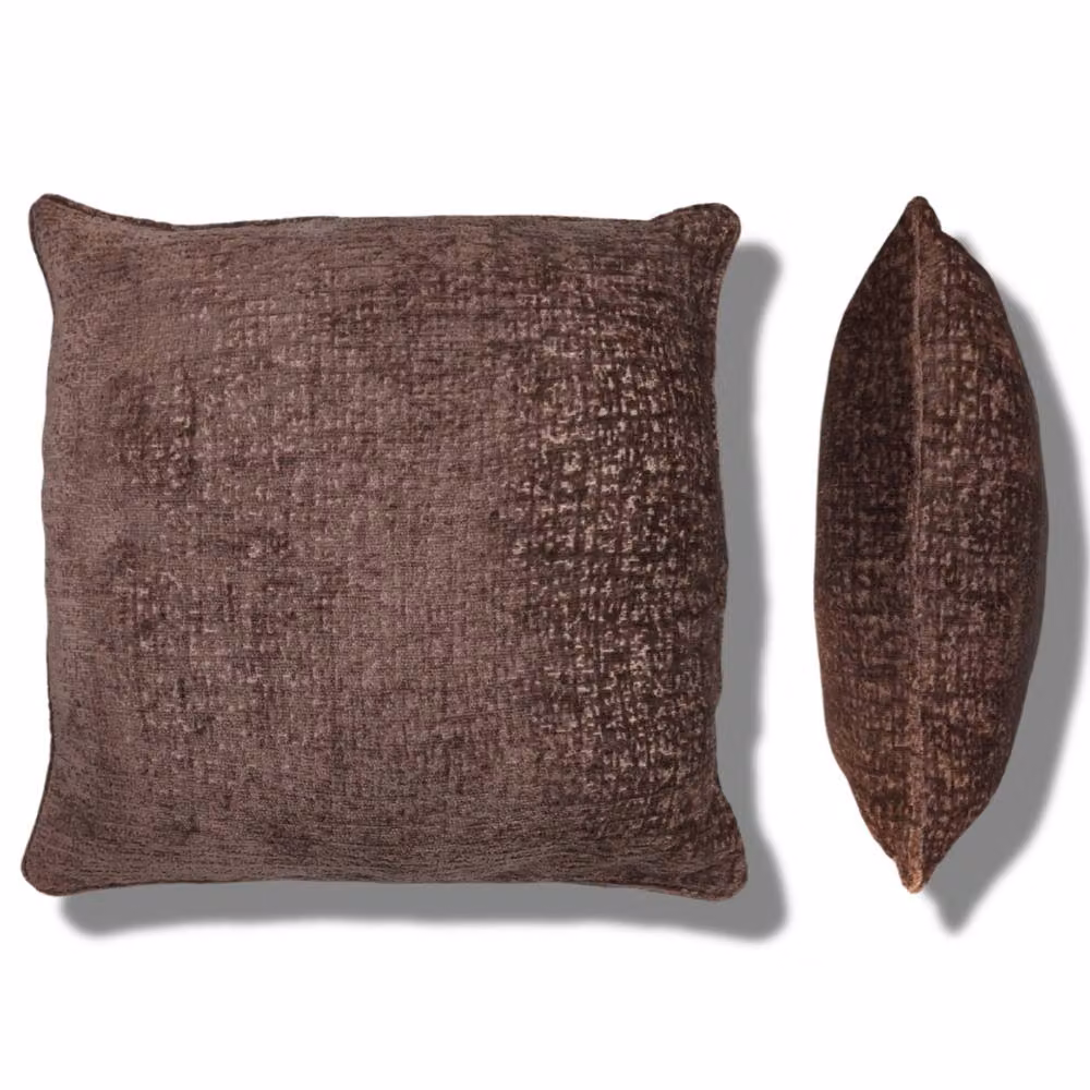 Kampala Hill Belmont Set of 4 Dusky Chenille Textured Square Decorative Cushions with Covers, W/D/H: 55 x 55 x 55 cm – 4