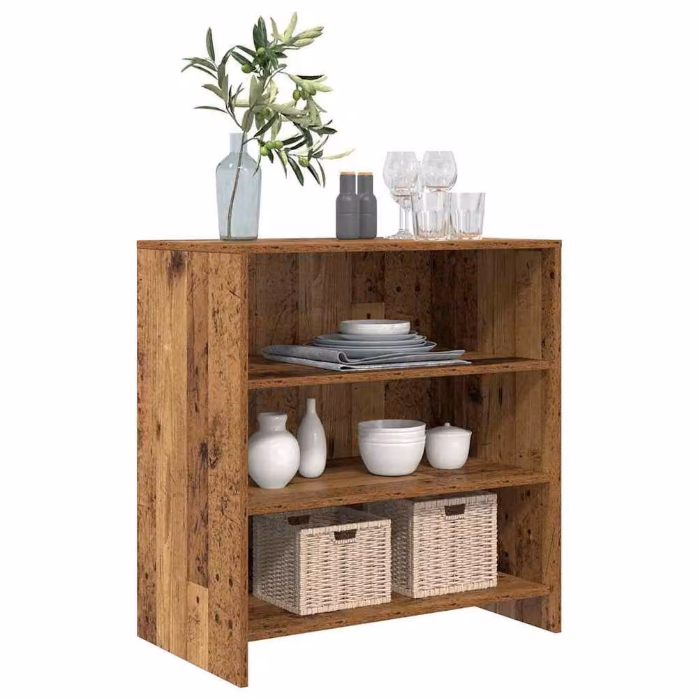 Berkfield Home Rustic Old Wood Sideboard in Brown, W/D/H: 70 x 41 x 75 cm – 3