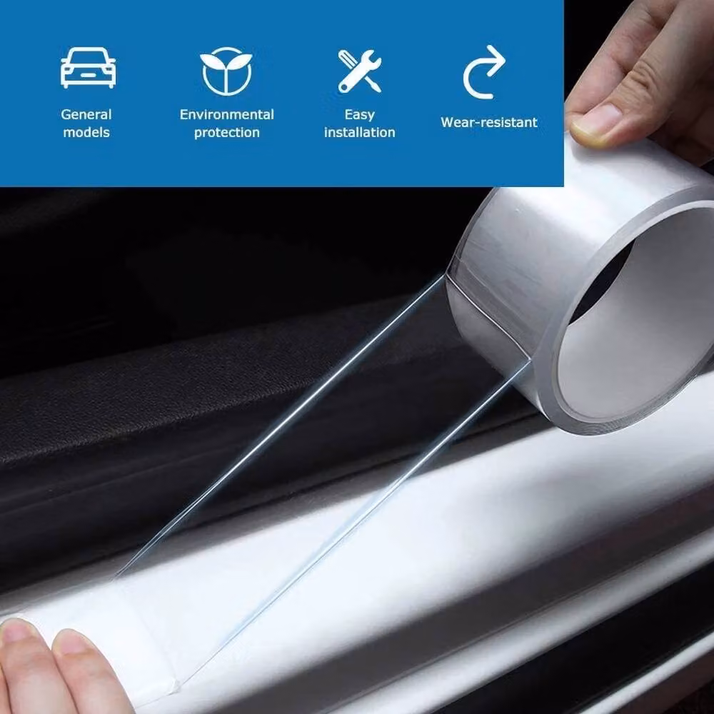 NESTLUNE Clear Anti Scratch Car Door Protective Acrylic Tape, Transparent – 3